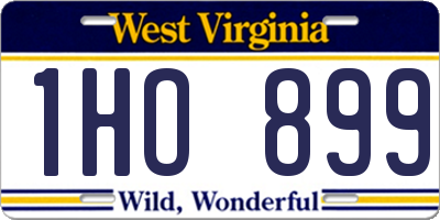 WV license plate 1HO899