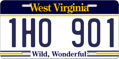 WV license plate 1HO901