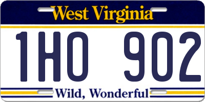 WV license plate 1HO902