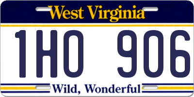 WV license plate 1HO906