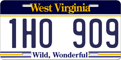 WV license plate 1HO909