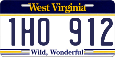 WV license plate 1HO912