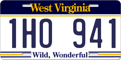 WV license plate 1HO941