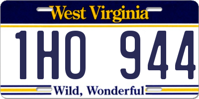 WV license plate 1HO944