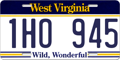 WV license plate 1HO945