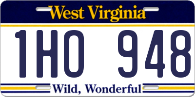 WV license plate 1HO948