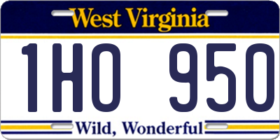 WV license plate 1HO950