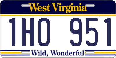WV license plate 1HO951