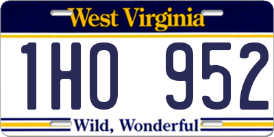 WV license plate 1HO952