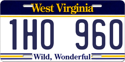 WV license plate 1HO960