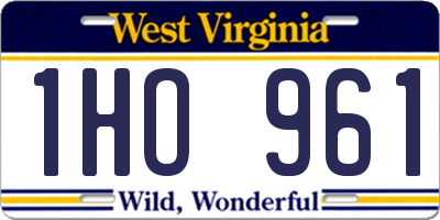 WV license plate 1HO961