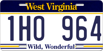 WV license plate 1HO964