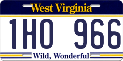 WV license plate 1HO966