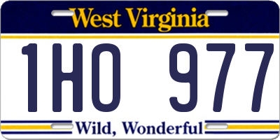 WV license plate 1HO977