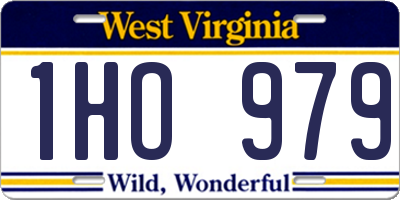 WV license plate 1HO979