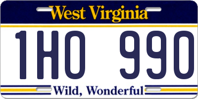 WV license plate 1HO990