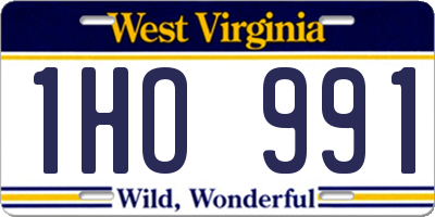 WV license plate 1HO991