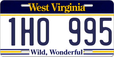 WV license plate 1HO995
