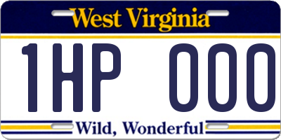 WV license plate 1HP000