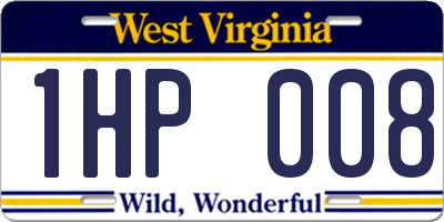 WV license plate 1HP008