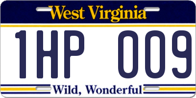 WV license plate 1HP009