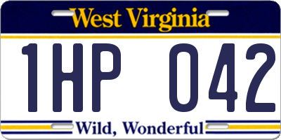 WV license plate 1HP042