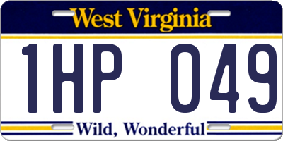 WV license plate 1HP049
