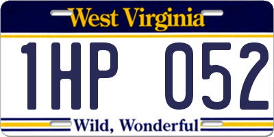 WV license plate 1HP052