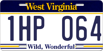 WV license plate 1HP064
