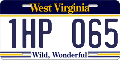 WV license plate 1HP065
