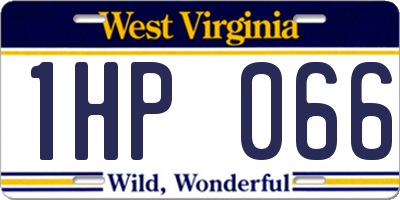 WV license plate 1HP066