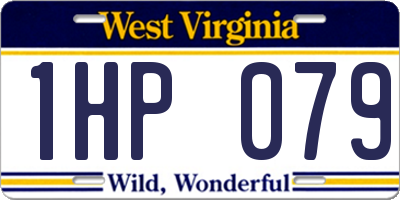 WV license plate 1HP079