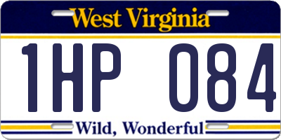 WV license plate 1HP084