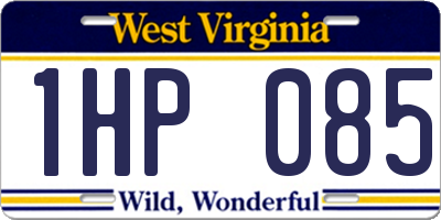 WV license plate 1HP085