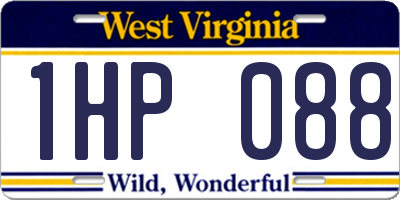 WV license plate 1HP088