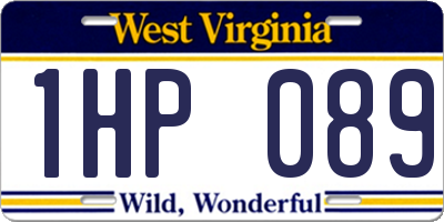 WV license plate 1HP089