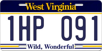 WV license plate 1HP091