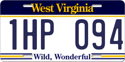 WV license plate 1HP094