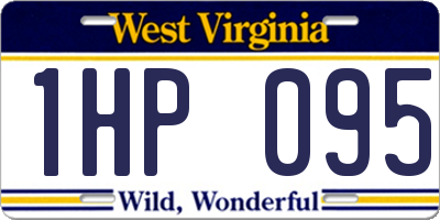 WV license plate 1HP095