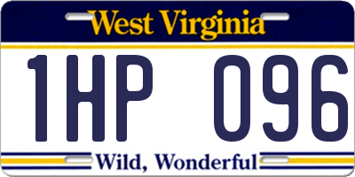 WV license plate 1HP096
