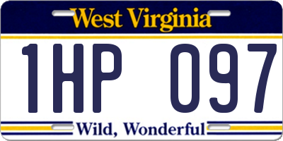 WV license plate 1HP097