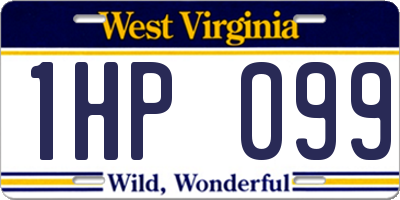 WV license plate 1HP099