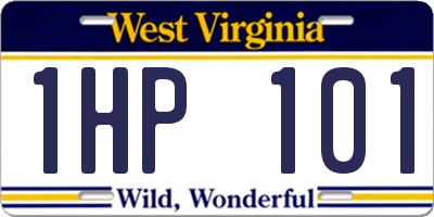 WV license plate 1HP101