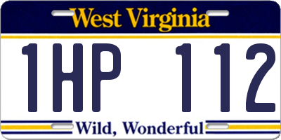 WV license plate 1HP112