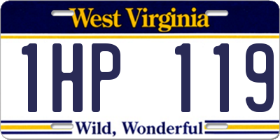 WV license plate 1HP119