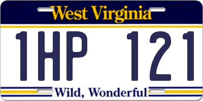 WV license plate 1HP121