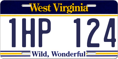 WV license plate 1HP124