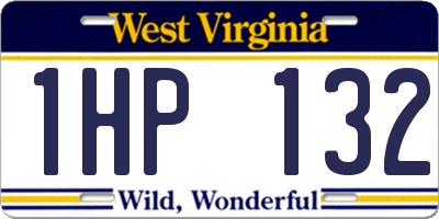 WV license plate 1HP132