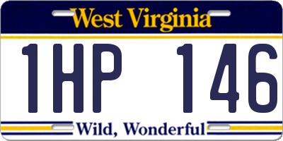 WV license plate 1HP146