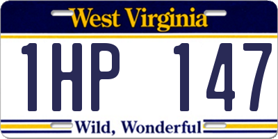 WV license plate 1HP147